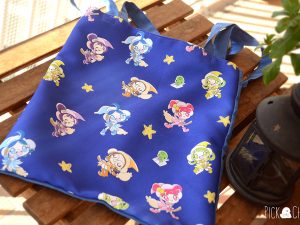 Totebag artesanal hecha a mano con estampado de Magical Doremi brujas de noche manga