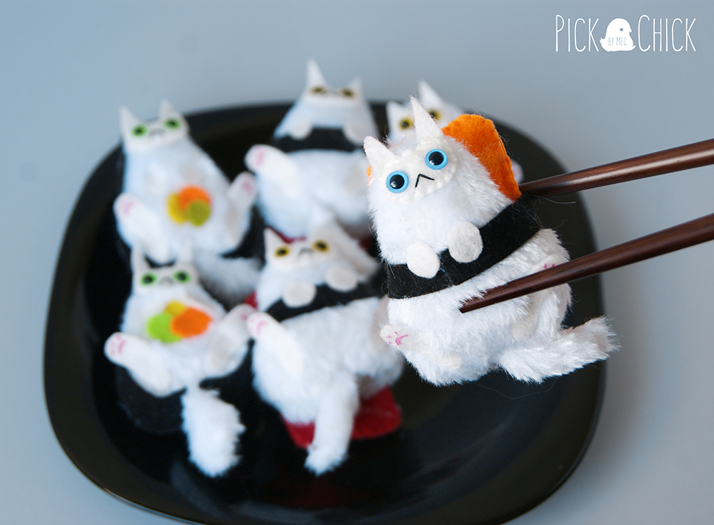 peluche gato sushi