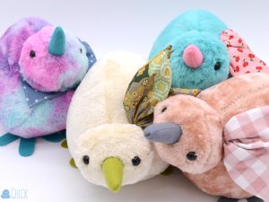 Peluche ave kiwi KIW-TIE, (hecho a mano, varios modelos disponibles)