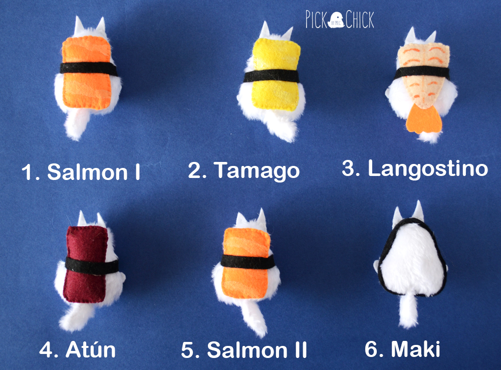 peluche gato sushi