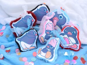 Llavero de tela Pingu is a meme (varios modelos disponibles, hecho a mano)