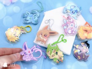 eeveelution llavero acrílico kawaii