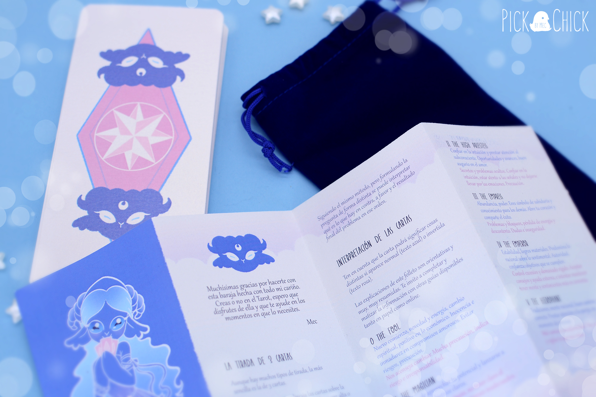 Baraja tarot arte cabra kawaii