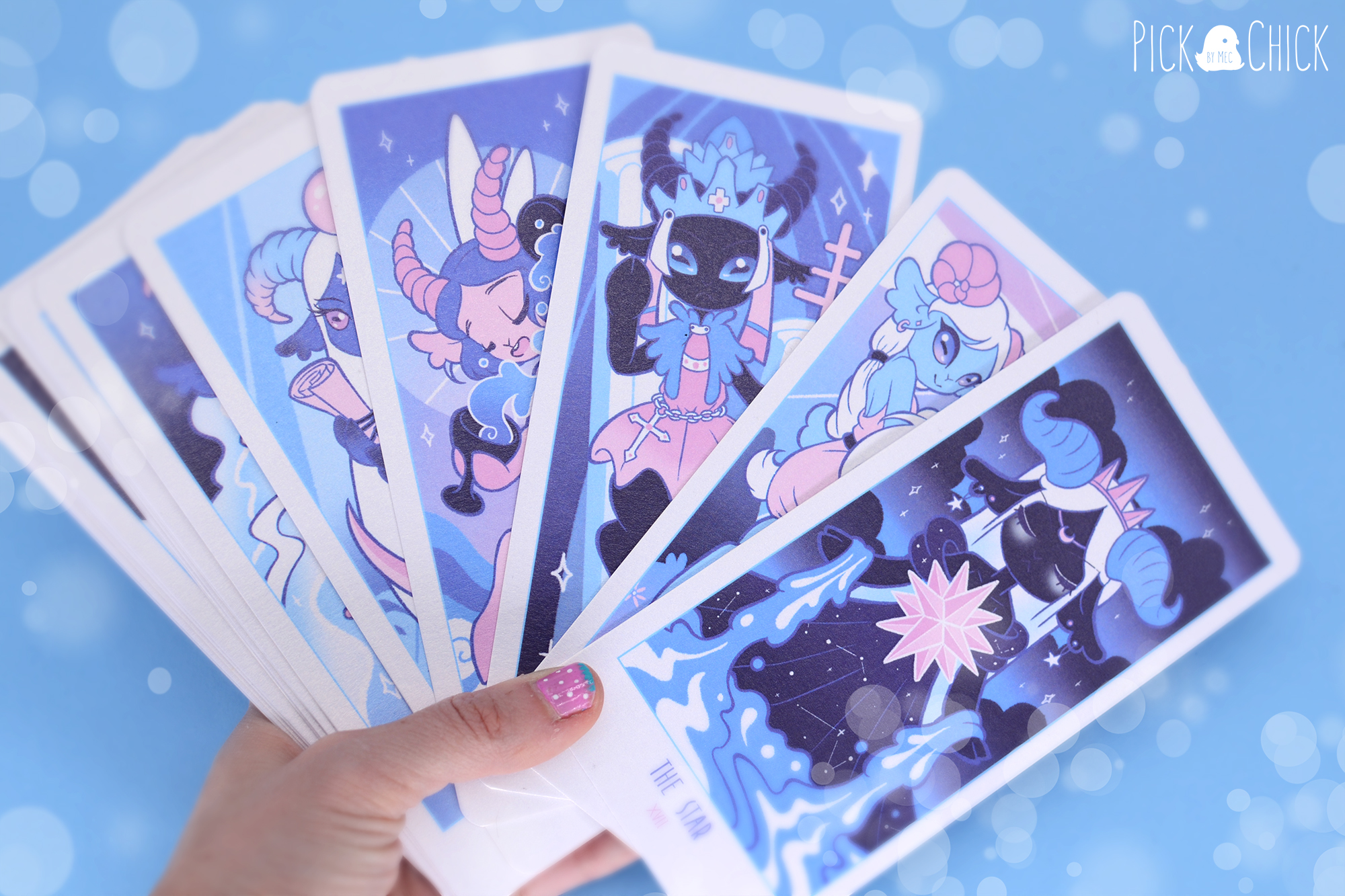 Baraja tarot arte cabra kawaii