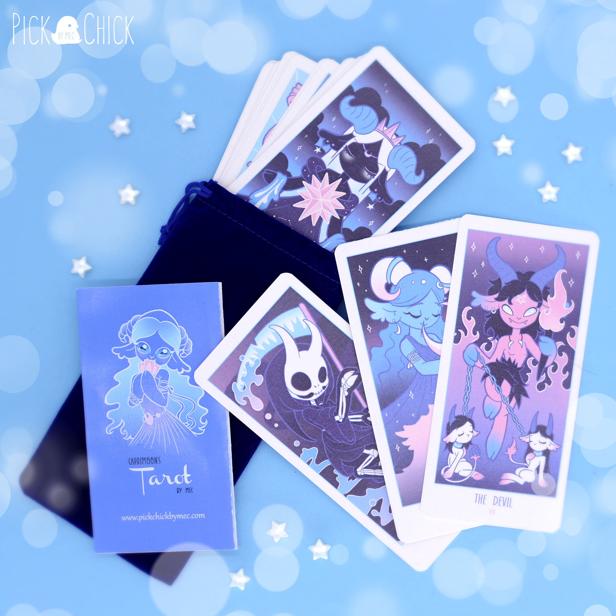 Baraja tarot arte cabra kawaii