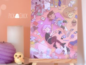 LUZ y AMITY, lámina decorativa inspirada en The Owl House