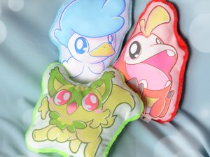 paldea starters pokemon kawaii pillow