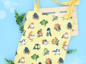 Totebag Pajaritos (hecha a mano)