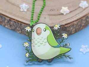 Llavero acrílico Cotorra argentina (myiopsitta monachus)