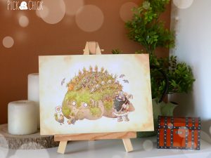 STARDEW DUNGEON SENSHI, lámina decorativa inspirada en Dungeon Meshi y Stardew Valley