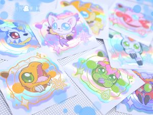 Pegatinas digimon holo