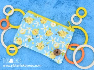 monedero pollito limon hecho a mano