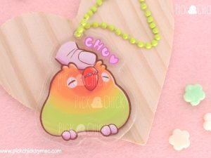 llavero acrílico agaporni kawaii