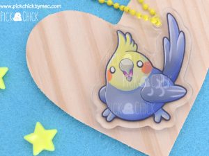 llavero kawaii carolina ninfa cotorra